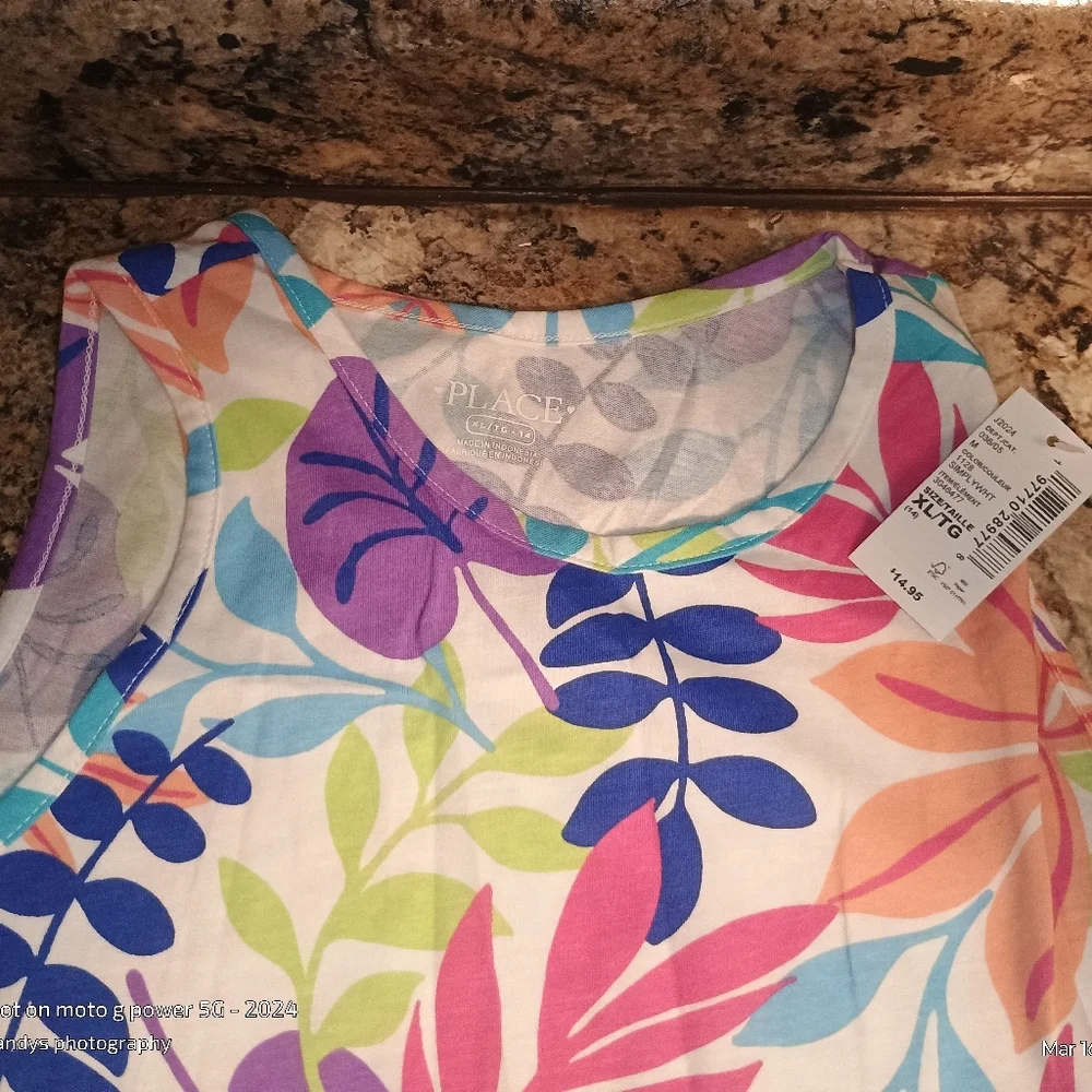 Children's place girls multicolored tank top new with tags Xl Girls